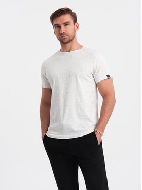 Ombre Ombre T-Shirt OM-TSCT-0178 Écru Regular Fit