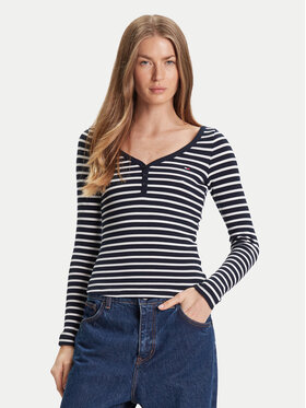 Tommy Jeans Tommy Jeans Majica Henley DW0DW20903 Tamnoplava Slim Fit