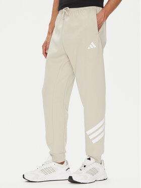 adidas adidas Spodnie dresowe Future Icons 3-Stripes JW7092 Beżowy Regular Fit