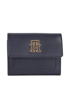 Tommy Hilfiger Tommy Hilfiger Portofel pentru femei Th Timeless Med Flap W Bill AW0AW15258 Bleumarin