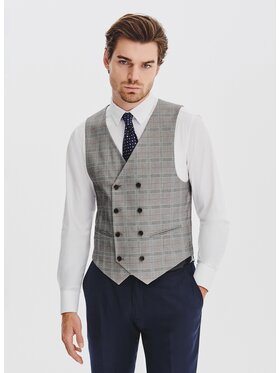 Pako Lorente Pako Lorente Kamizelka garniturowa P25WF-8X-005 Szary Slim Fit