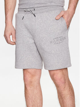 Tommy Hilfiger Tommy Hilfiger Pantaloni scurți sport Curve Logo MW0MW30014 Gri Regular Fit
