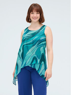 Fiorella Rubino Fiorella Rubino Top D017L000154N0S5 Verde A-Line Fit