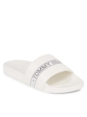 Tommy Hilfiger Tommy Hilfiger Pantoletten Tommy Hilfiger Pool Slide FW0FW07556 Weiß