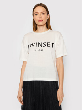 TWINSET TWINSET T-Shirt 221TP3480 Biały Regular Fit