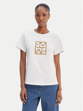 Marella Marella T-Shirt Tema 2615971031 Λευκό Regular Fit