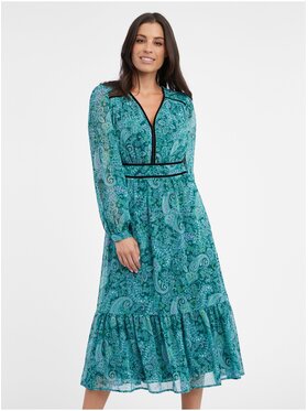 Orsay Orsay Sukienka 471730855000__36 Turkusowy Regular Fit