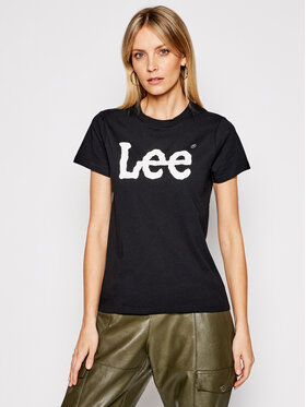 Lee Lee T-särk Logo Tee L42UER01 Must Regular Fit