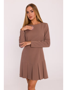 Made of Emotion Made of Emotion Sukienka wieczorowa M872 Brązowy Modern Slim Fit