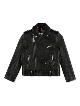 PHILIPP PLEIN PHILIPP PLEIN Chiodo di pelle 4609 Nero Basic Fit