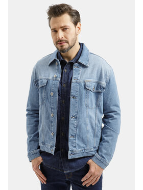 Cross Jeans Cross Jeans Kurtka jeansowa A 320-028 Niebieski Regular Fit