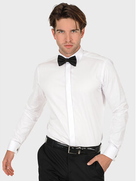 Evenemen Evenemen Koszula Punto Twill 2 Biały Slim Fit