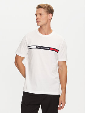 Tommy Hilfiger Tommy Hilfiger Tricou MW0MW36498 Alb Regular Fit