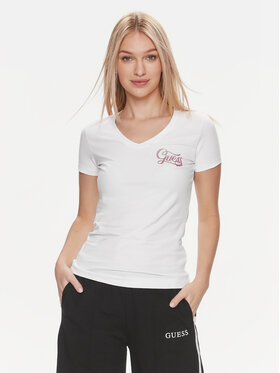 Guess Guess T-Shirt W4RI55 J1314 Λευκό Slim Fit