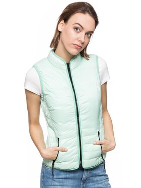 Tom Tailor Tom Tailor Smanicato TOM TAILOR LIGHT DOWN VEST Verde Slim Fit