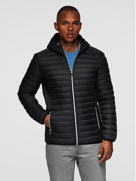 Ombre Ombre Kurtka puchowa OM-JALP-0211 Czarny Regular Fit
