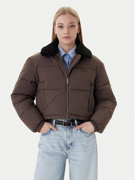 Tommy Jeans Tommy Jeans Télikabát Teddy DW0DW22049 Barna Regular Fit