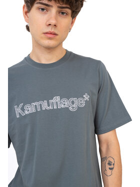 Kamuflage Kamuflage T-Shirt Sketch Szary Comfortable Fit