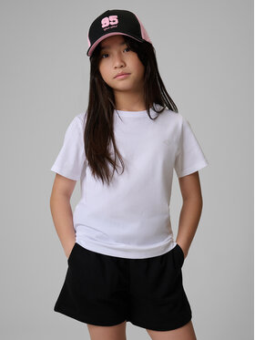 4F 4F T-Shirt BASIC+ Biały Regular Fit