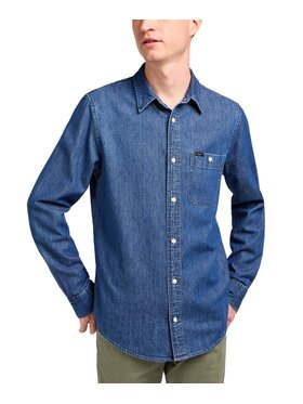 Lee Lee Koszula jeansowa 112349976 Granatowy Regular Fit
