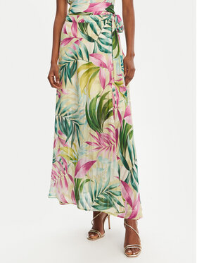 Guess Guess Midi sukně W5GD66 WH9Z2 Zelená Regular Fit
