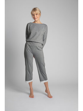 LaLupa  LaLupa Spodnie piżamowe LA041 Szary Comfortable Fit