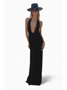 RÊVER DE MOI RÊVER DE MOI Sukienka codzienna SAMANTA BLACK DRESS Czarny Slim Fit