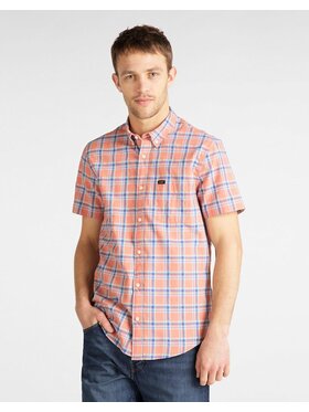 Lee Lee Koszula BUTTON DOWN SS Niebieski Regular Fit