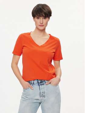 Pieces Pieces T-Shirt 17120455 Pomarańczowy Regular Fit