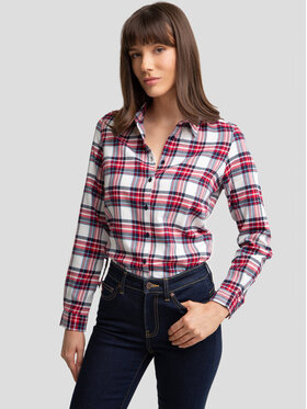 BIG STAR BIG STAR Koszula PETRINI_603_140 Czerwony Classic Fit