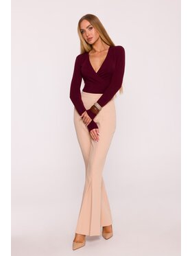 Made of Emotion Made of Emotion Spodnie materiałowe M874 Beżowy Wide Leg