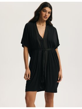 Esotiq Esotiq Szlafrok 45649 Czarny Regular Fit