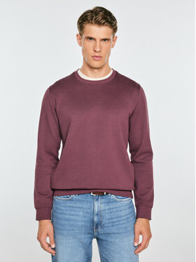 BIG STAR BIG STAR Bluza BREMEN Bordowy Basic Fit