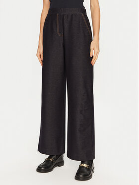 Max Mara Leisure Max Mara Leisure Stoffhose Foggia 2426786108 Dunkelblau Wide Leg