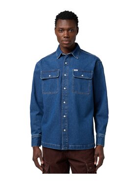 Wrangler Wrangler Koszula jeansowa 112371546 Niebieski Relaxed Fit