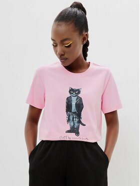 CAT by maniita lacitta CAT by maniita lacitta T-Shirt Printed T-shirt Różowy Regular Fit