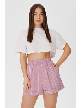 LAURELLA LAURELLA Šortky z materiálu 3SS014 Fialová Regular Fit