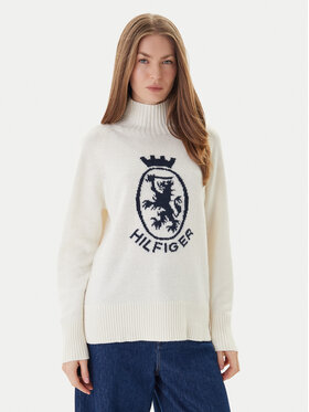 Tommy Hilfiger Tommy Hilfiger Rollkragenpullover WW0WW46434 Écru Regular Fit