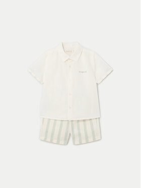 Mayoral Mayoral Completo camicia e pantaloncini 1248 Bianco Regular Fit