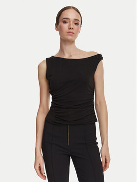 Guess Guess Marškinėliai W6YP38 K4517 Juoda Slim Fit