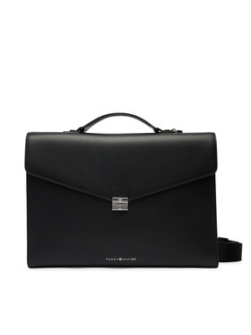Tommy Hilfiger Tommy Hilfiger Poslovna torba Th Business Leather Computer Bag AM0AM14163 Črna