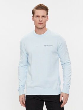 Calvin Klein Jeans Calvin Klein Jeans Svetr Institutional Essentials Sweater J30J324974 Světle modrá Regular Fit