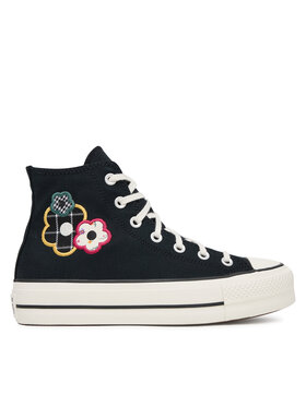 Converse Converse Trampki Chuck Taylor All Star Lift Platform Floral Patchwork A15534C Czarny