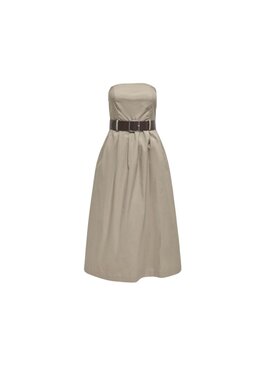 ONLY ONLY Sukienka codzienna Onlzora long tube dress Beżowy Regular Fit