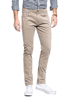 Lee Lee Spodnie materiałowe LUKE Beżowy Slim Fit