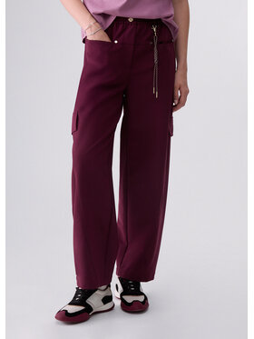 Liu Jo Liu Jo Spodnie materiałowe TF6067T695A91718 Fioletowy Loose Fit