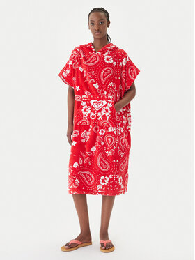 Roxy Roxy Ponczo Stay Magical ERJAA04433 Czerwony Regular Fit