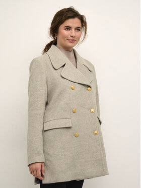Culture Culture Płaszcz wełniany Cuvanessa 50109655 Beżowy Relaxed Fit