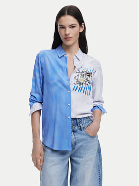 Desigual Desigual Hemd A Perfect Ride 25SWCW36 Blau Regular Fit