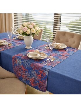 Roseberry Home Roseberry Home Podkładka na stół dwustronna Seaweed & Royal Blue Niebieski